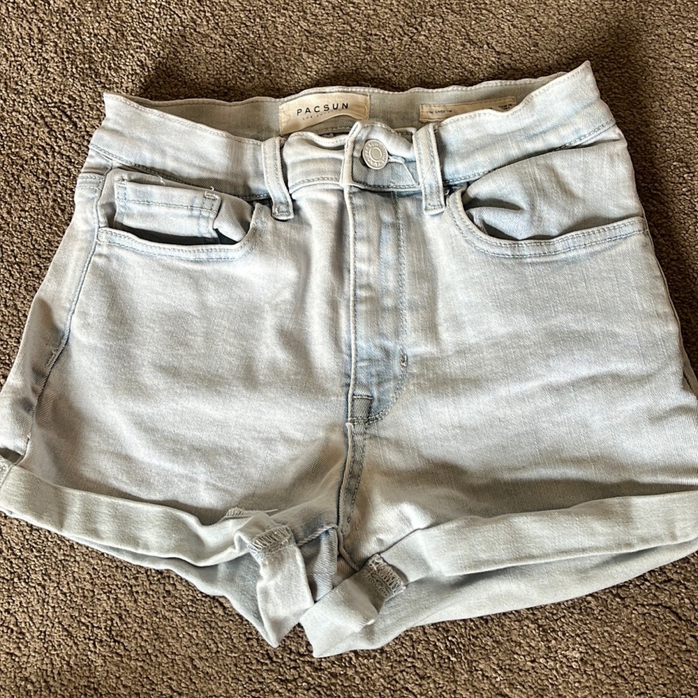 Pacsun The Shortie Light Washed Denim Shorts